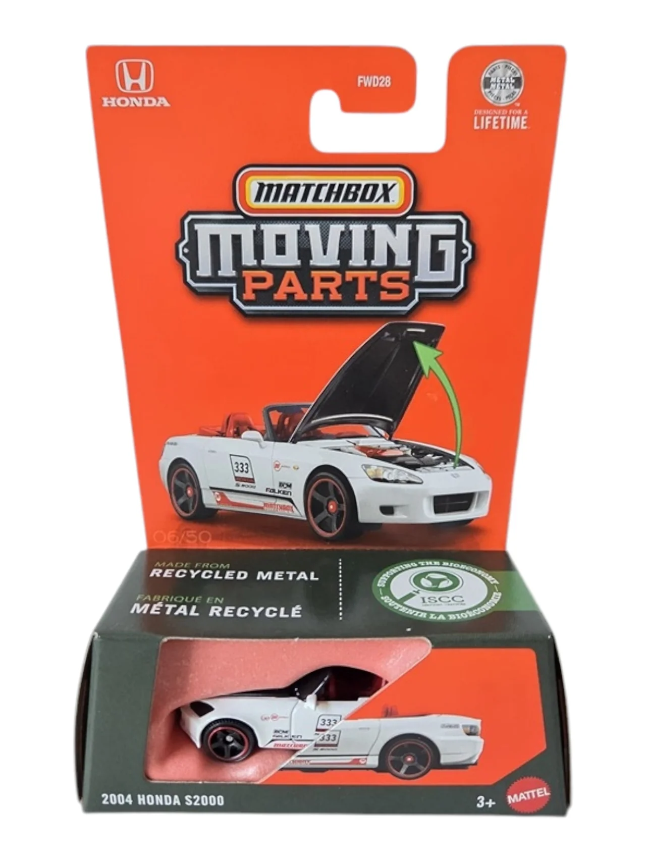 MatchBox moving parts 2004 honda s2000 1:64 Scale