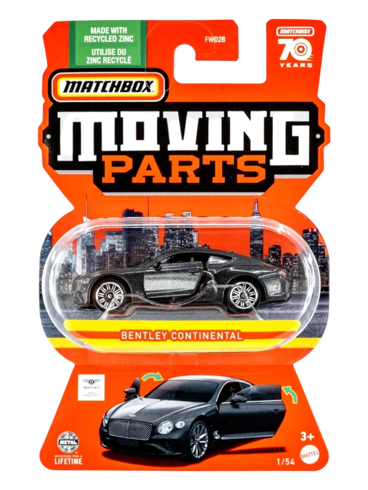 Matchbox Moving Parts Bentley Continental 1:64 Scale