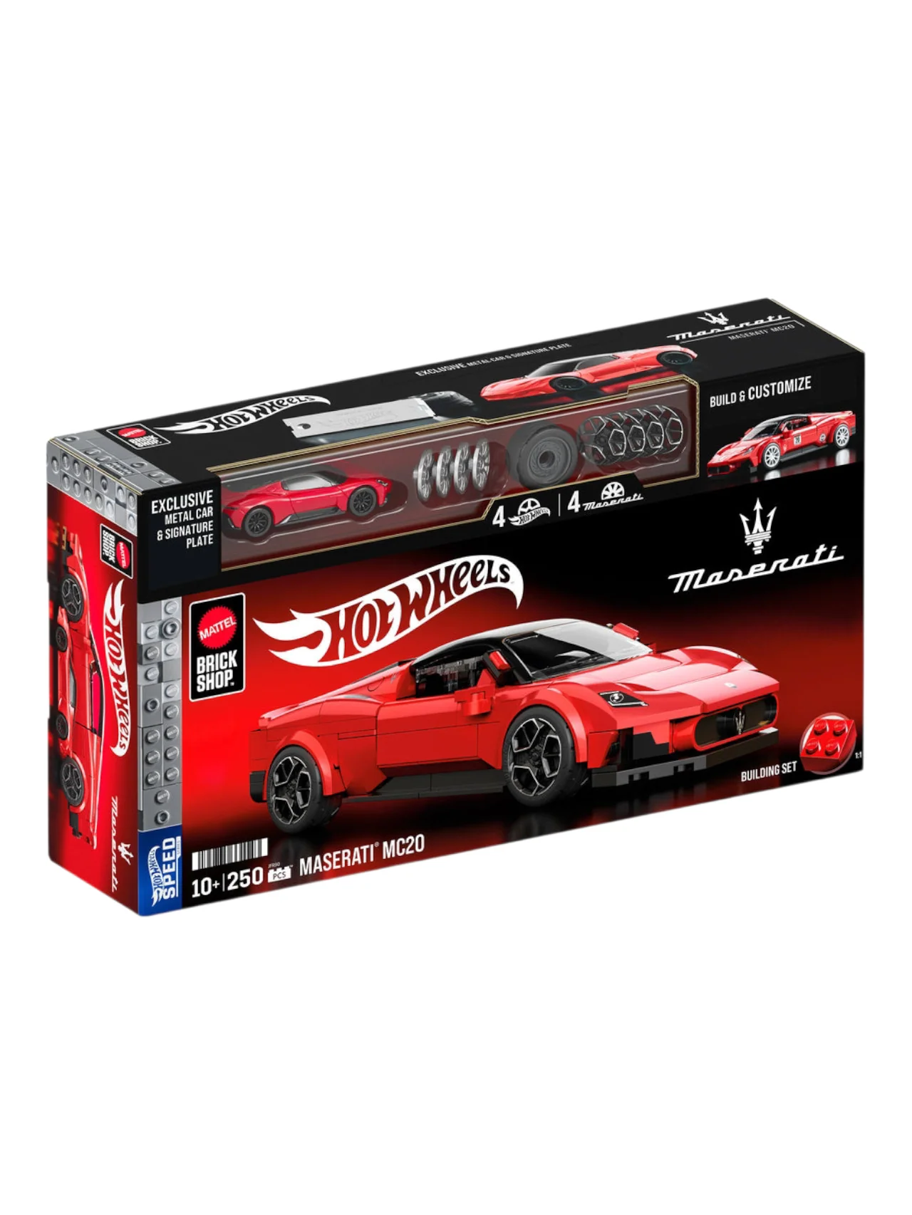 Mattel Brick Shop HotWheels Maserati MC20 Building Set 1:32 Scale - Image 7