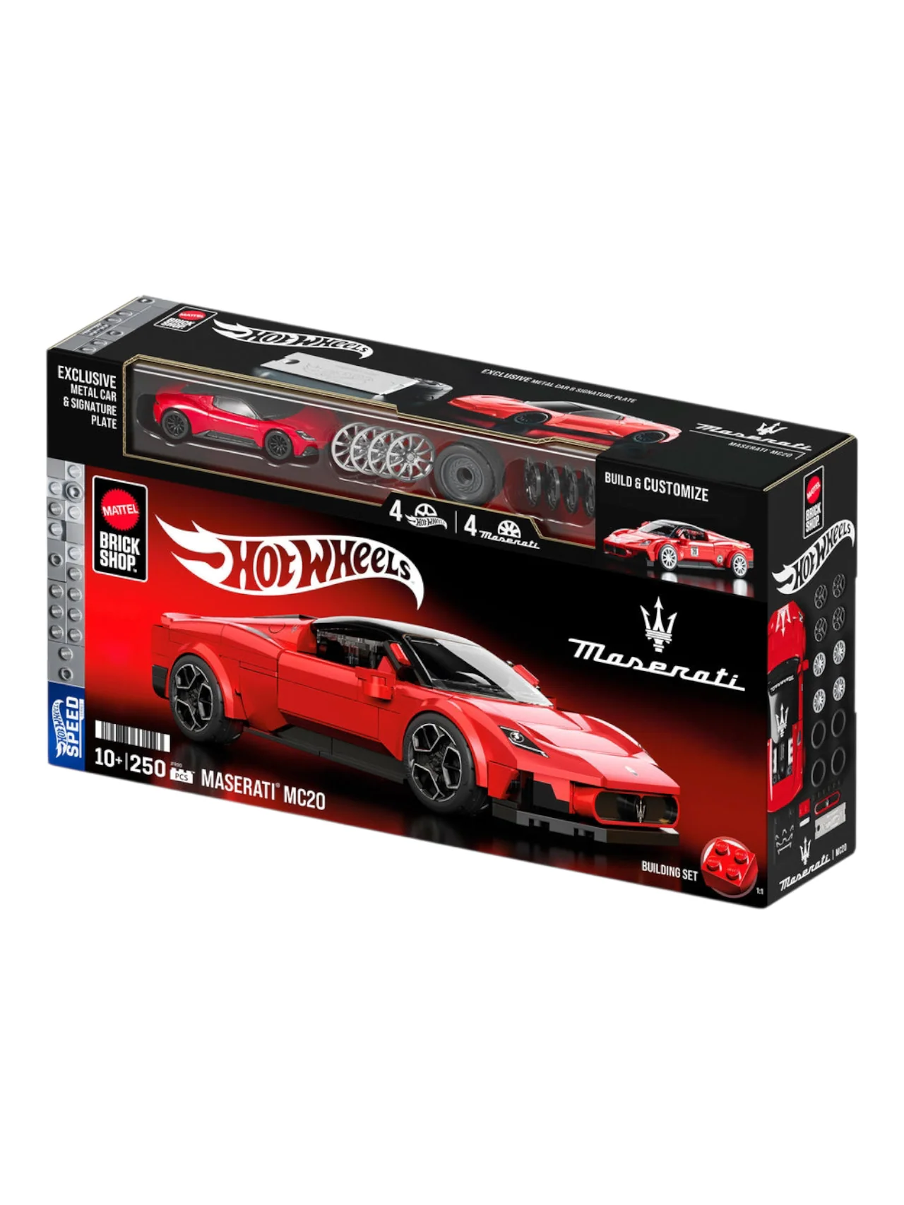 Mattel Brick Shop HotWheels Maserati MC20 Building Set 1:32 Scale - Image 9