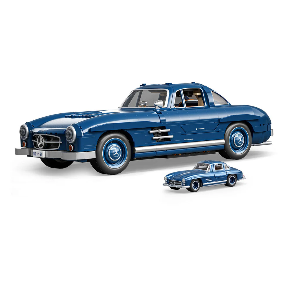 Mattel Brick Shop HotWheels Mercedes-Benz 300 SL Building Set 1:12 Scale - Image 2