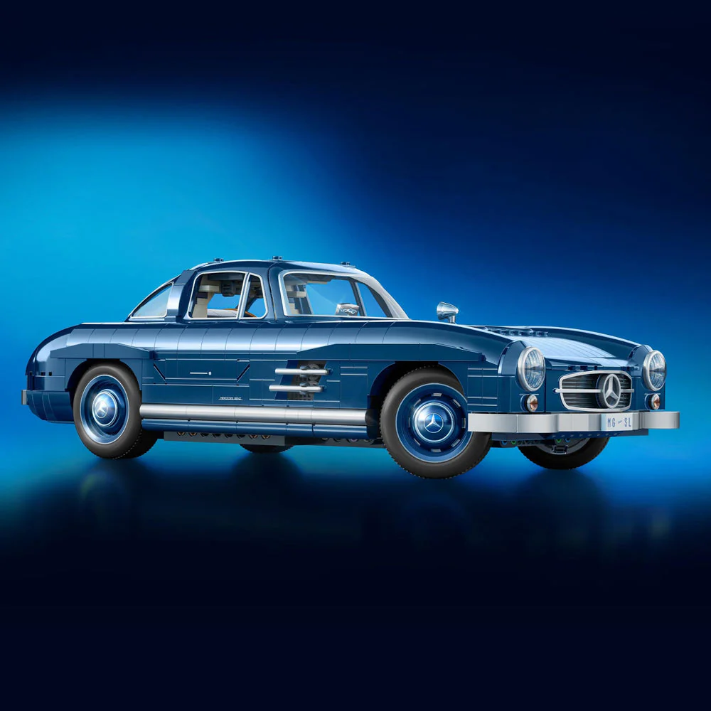 Mattel Brick Shop HotWheels Mercedes-Benz 300 SL Building Set 1:12 Scale - Image 3