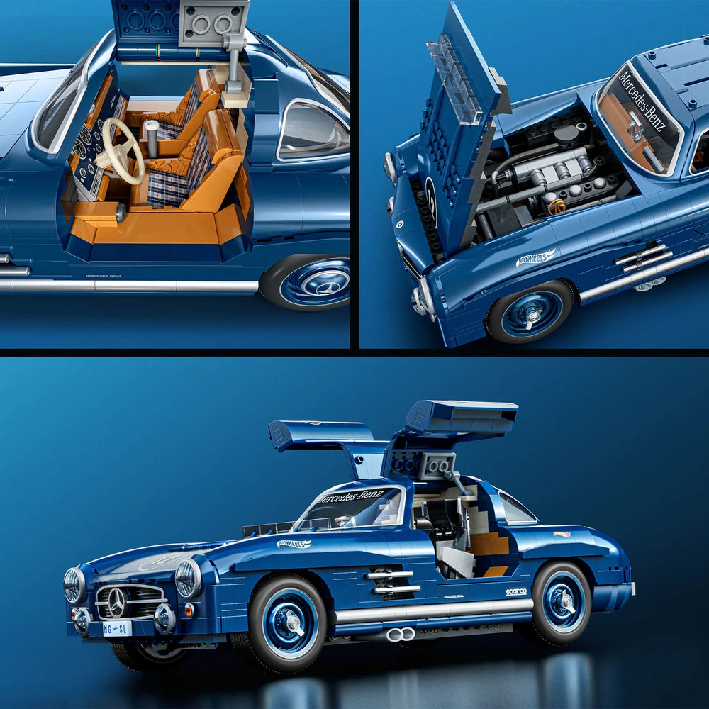 Mattel Brick Shop HotWheels Mercedes-Benz 300 SL Building Set 1:12 Scale - Image 5