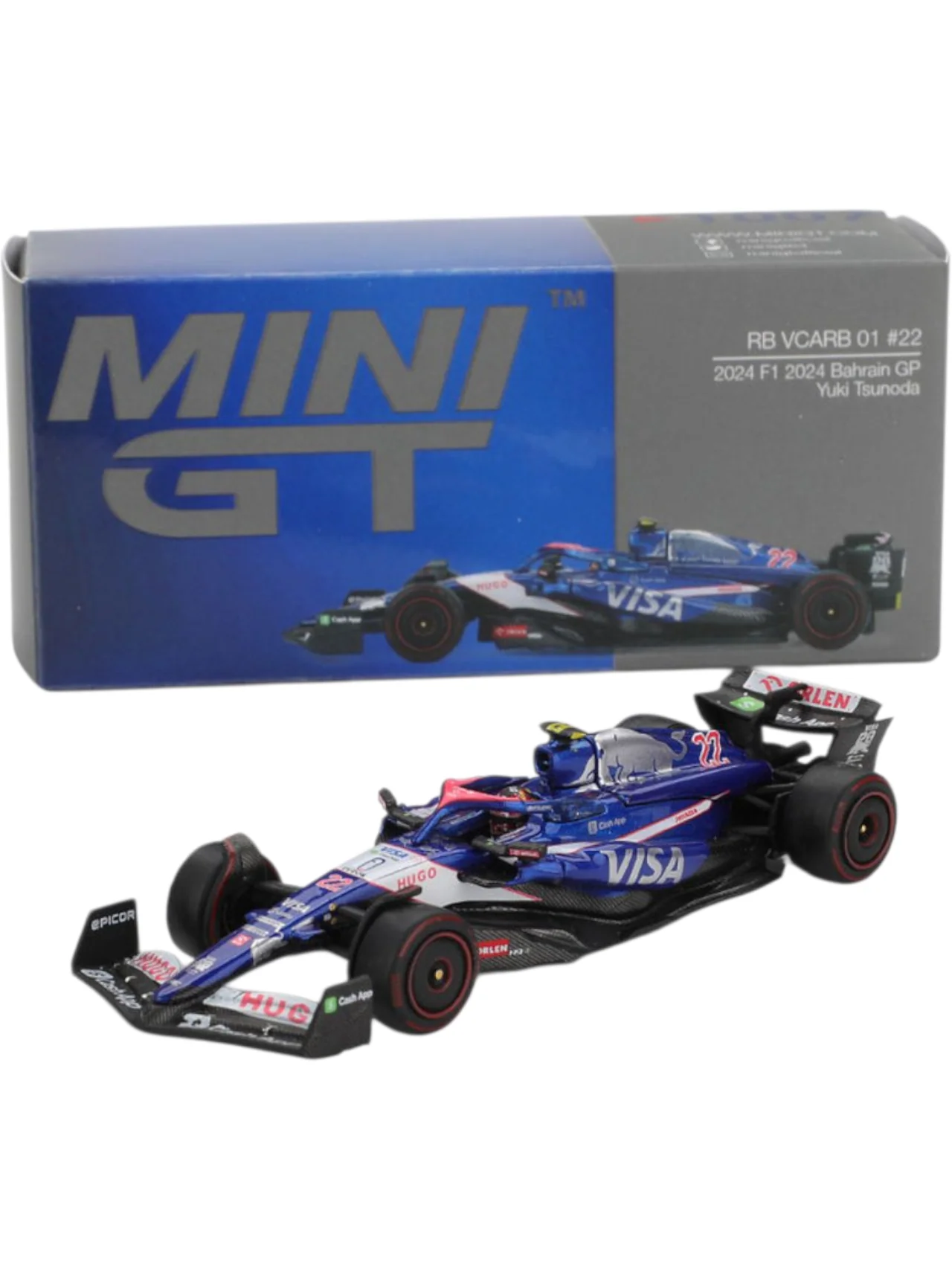 Mini GT #1007: RB VCARB 01 #22 Yuki Tsunoda 2024 F1 2024 Bahrain GP 1:64 Scale - Image 3
