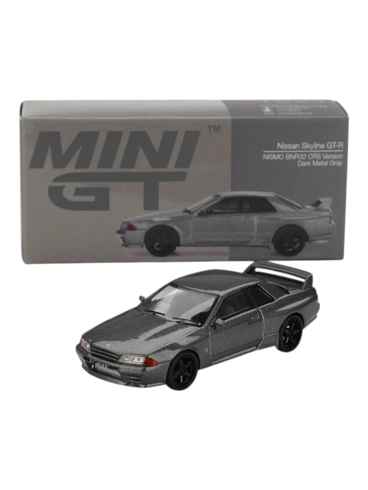 Mini GT 1024: Nissan Skyline GT-R (NISMO BNR32 CRS Version) Dark Metal Gray 1:64 Scale - Image 2