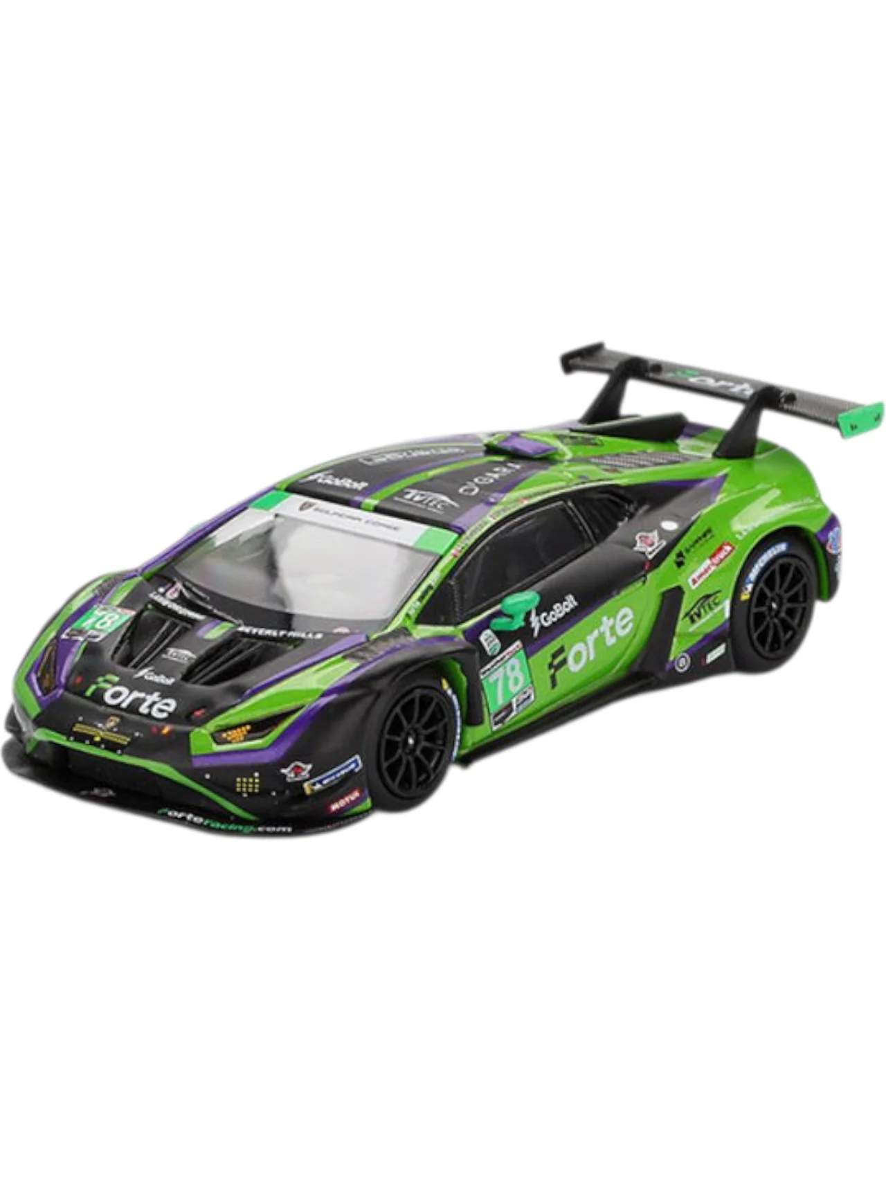 Mini GT code-1062 Lamborghini Huracán GT3 EVO2 #78 Forte Racing 2024 IMSA Daytona 24 Hrs 1:64 Scale - Image 2