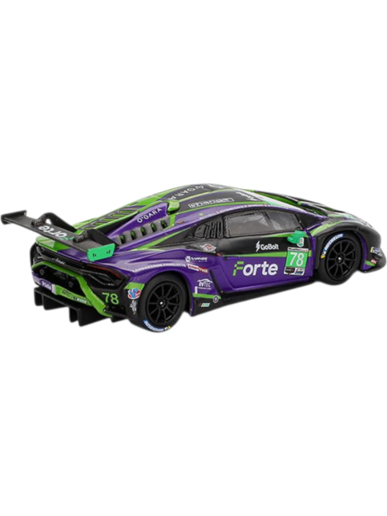 Mini GT code-1062 Lamborghini Huracán GT3 EVO2 #78 Forte Racing 2024 IMSA Daytona 24 Hrs 1:64 Scale - Image 4