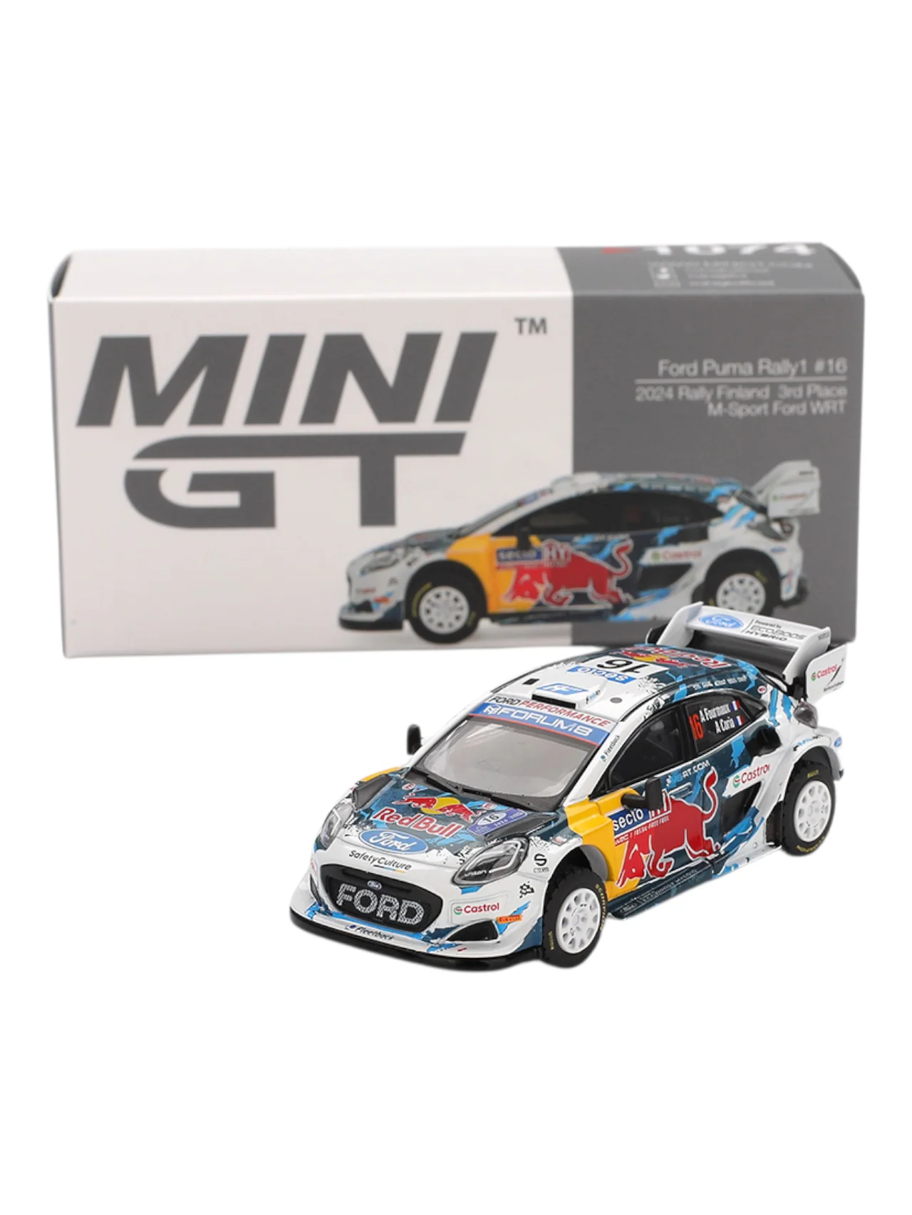 Mini GT #1074: Ford Puma Rally1 #16 M-Sport Ford WRT 1:64 Scale - Image 2