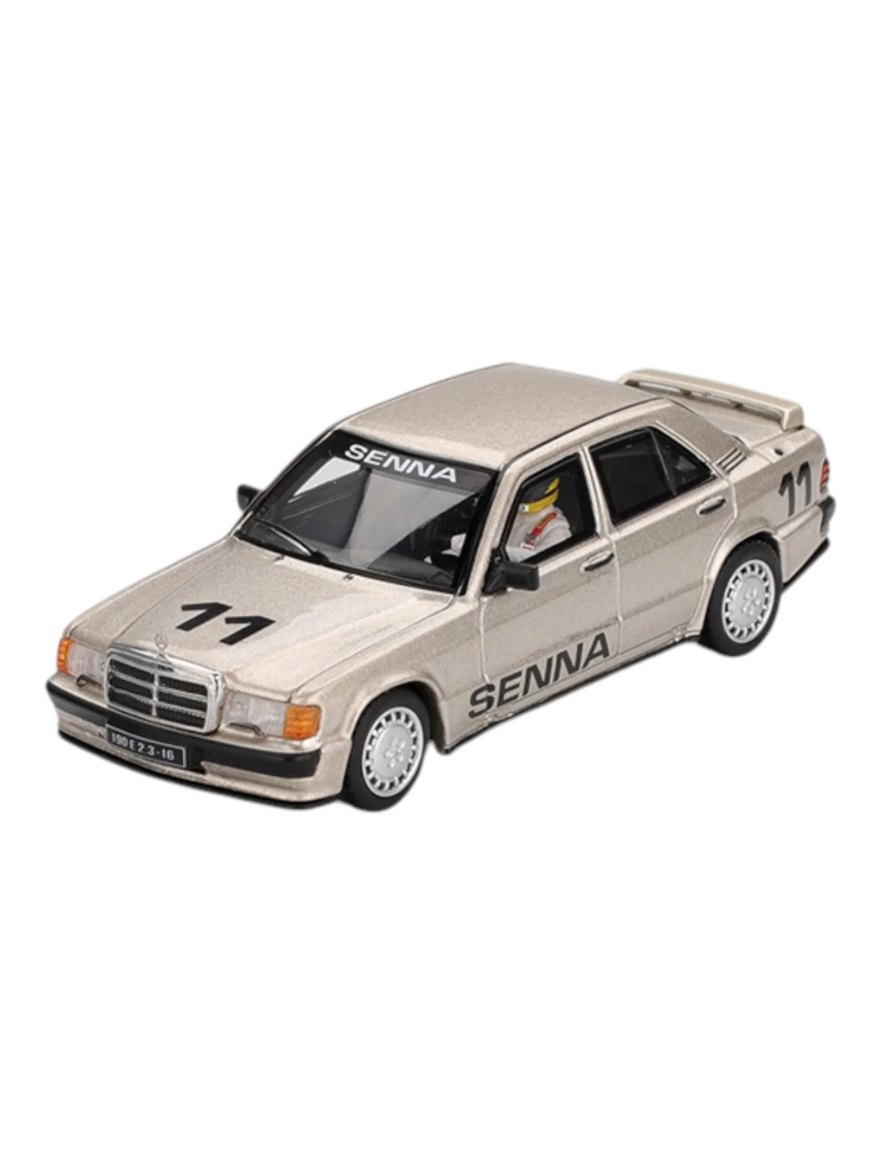 Mini GT Mercedes-Benz 190 E 2.3-16 # 11 Ayrton Senna Imported 1:64 Scale (code-1076) - Image 2