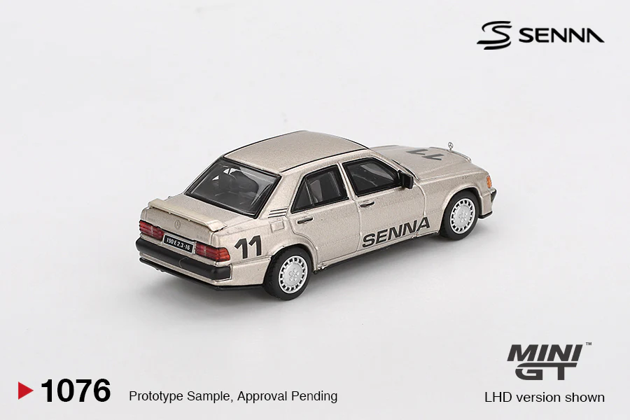 Mini GT Mercedes-Benz 190 E 2.3-16 # 11 Ayrton Senna Imported 1:64 Scale (code-1076) - Image 5