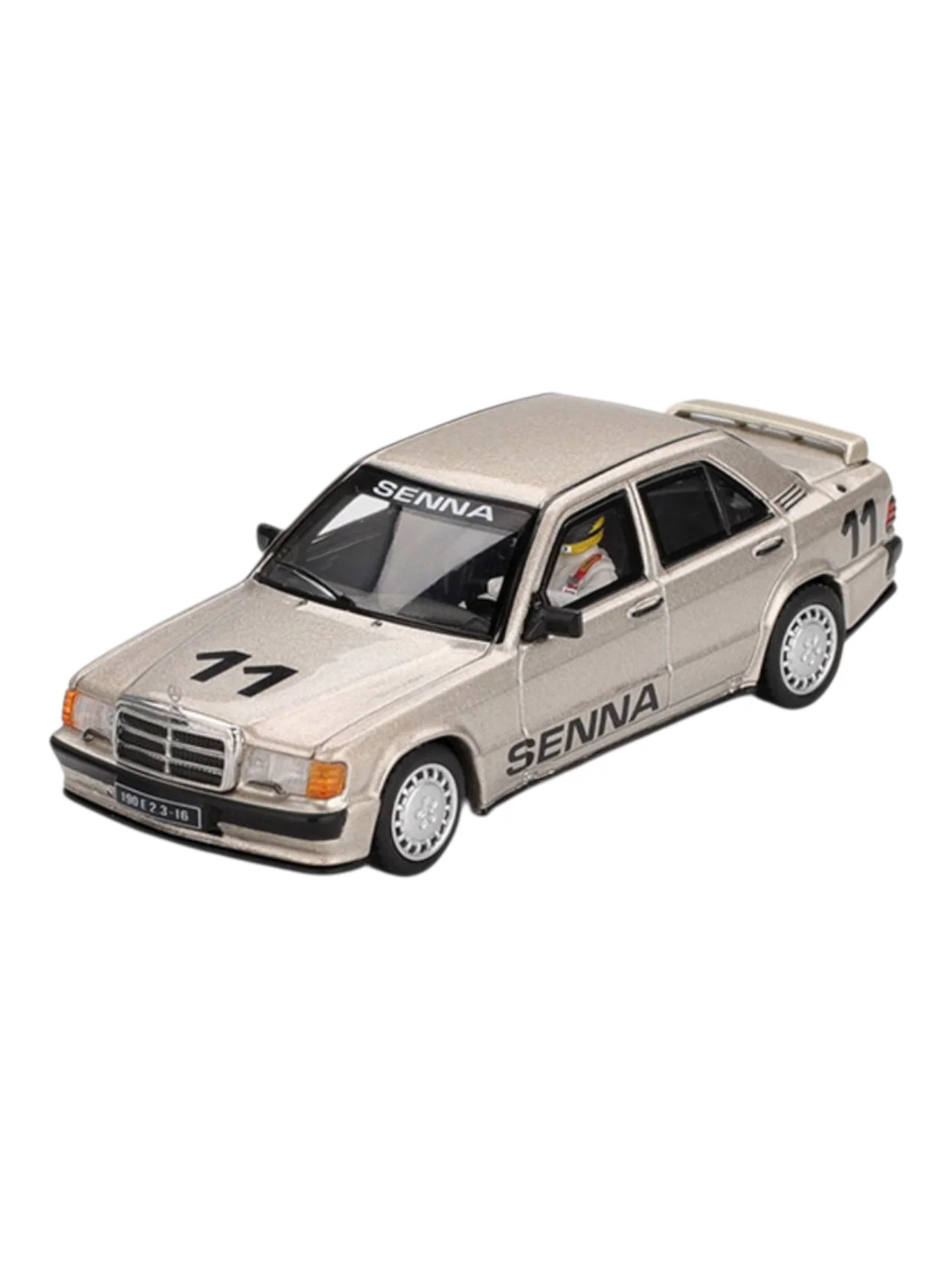 Mini GT Mercedes-Benz 190 E 2.3-16 # 11 Ayrton Senna Imported 1:64 Scale (code-1076) - Image 6