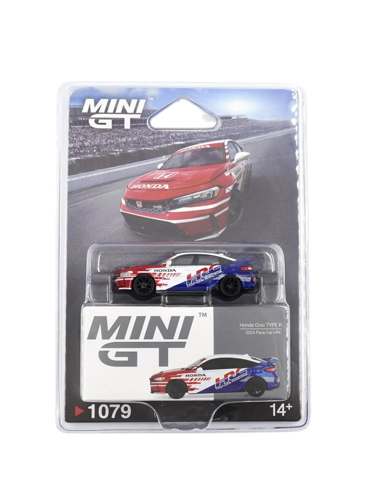 Mini GT Honda Civic TYPE R 2024 Pace Car HRC Imported 1:64 Scale (code 1079) - Image 2