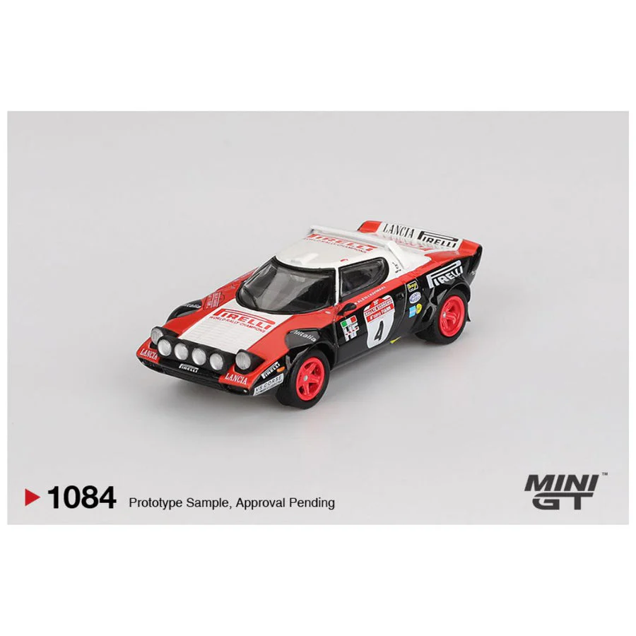 Mini GT #1084: Lancia Stratos HF #4 1978 Rally Sanremo Winner LHD 1:64 Scale - Image 6