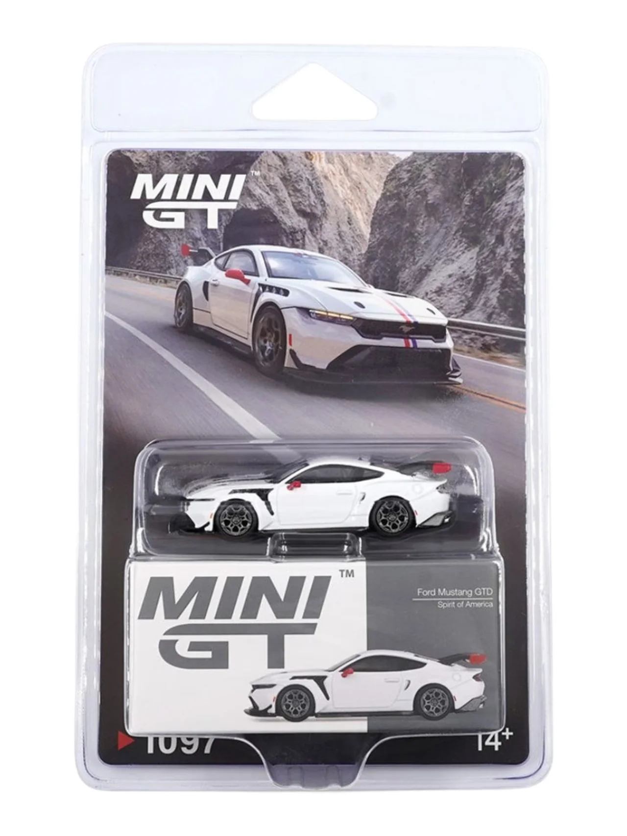 Mini GT #1097: Ford Mustang GTD Spirit of America 1:64 Scale - Image 2