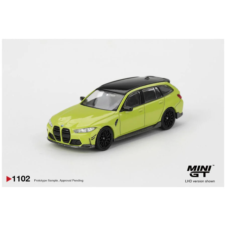 Mini GT #1102: BMW M3 M Performance Touring Sao Paulo Yellow 1:64 Scale - Image 5