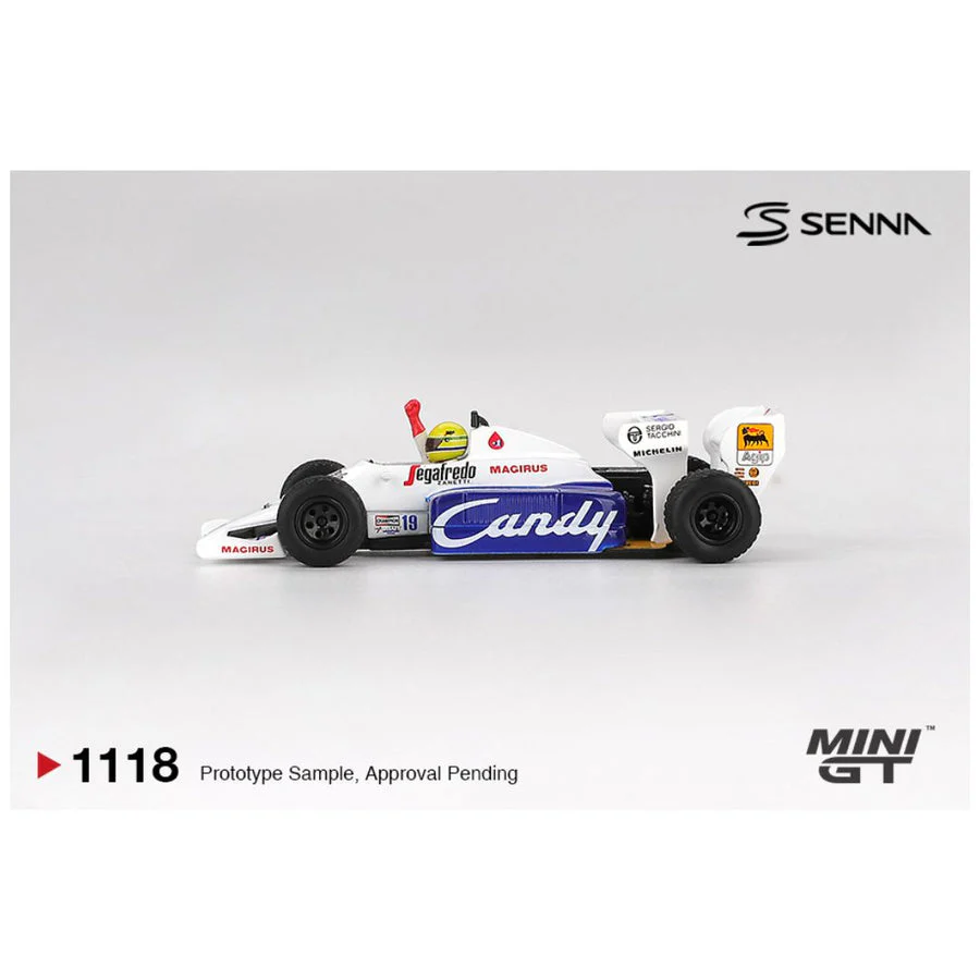 Mini GT #1118: Toleman TG184 #19 Ayrton Senna 1984 Monaco Grand Prix 2nd Place 1:64 Scale - Image 3