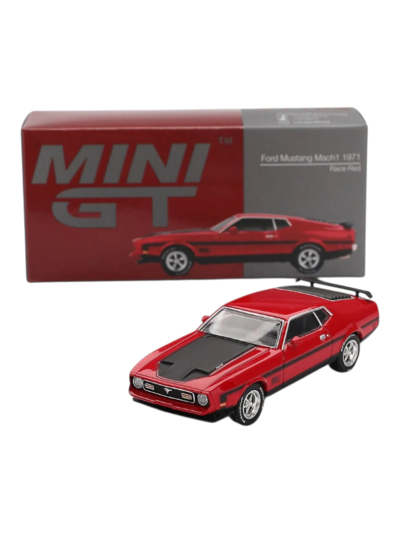Mini GT 1122: Ford Mustang Mach1 1971 Race Red 1:64 Scale