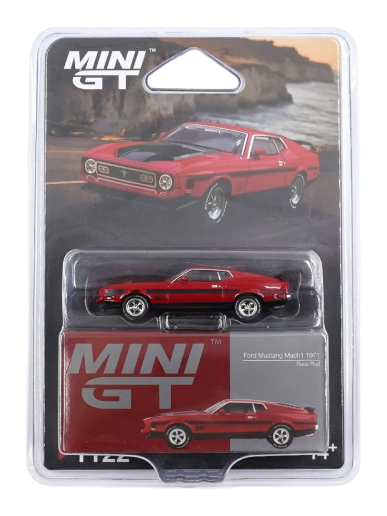Mini GT 1122: Ford Mustang Mach1 1971 Race Red 1:64 Scale - Image 2