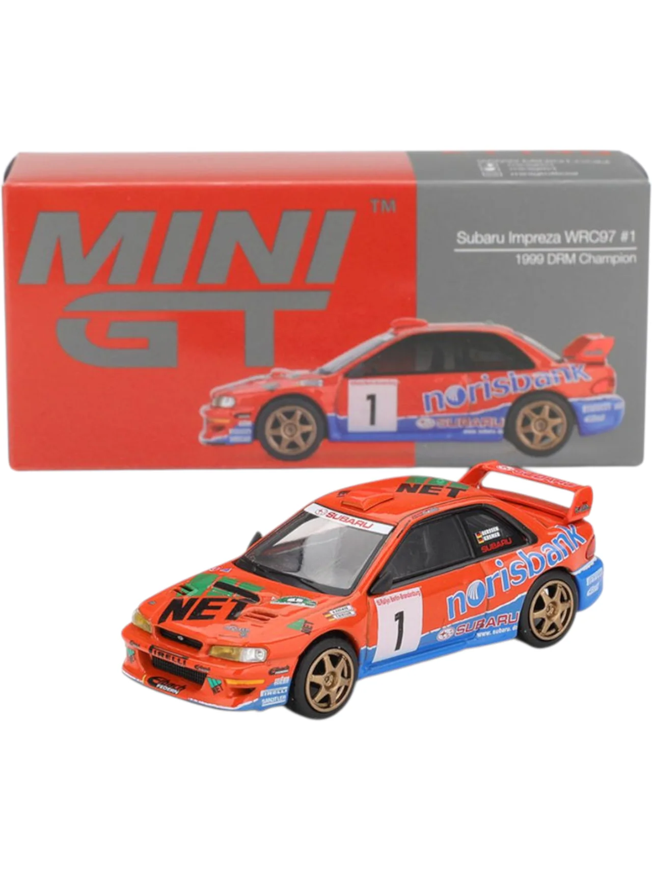 Mini GT #1140: Subaru Impreza WRC97 #1 1999 DRM Champion - Image 3