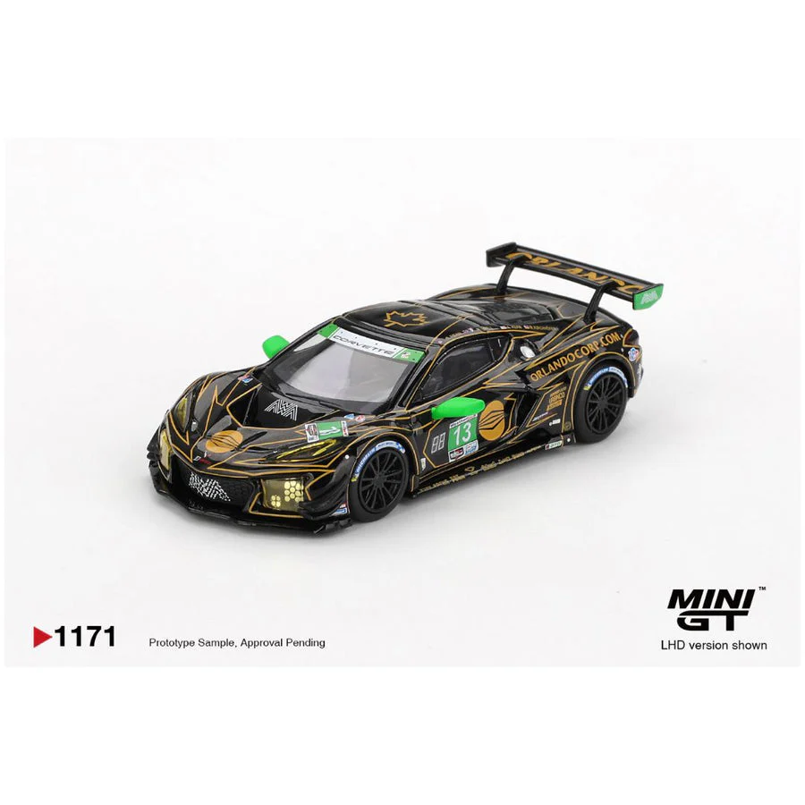 Mini GT #1171: Chevrolet Corvette Z06 GT3.R #13 AWA 2025 IMSA Daytona 24 Hrs 1:64 Scale - Image 3