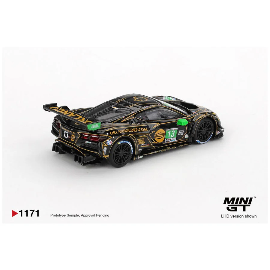 Mini GT #1171: Chevrolet Corvette Z06 GT3.R #13 AWA 2025 IMSA Daytona 24 Hrs 1:64 Scale - Image 5