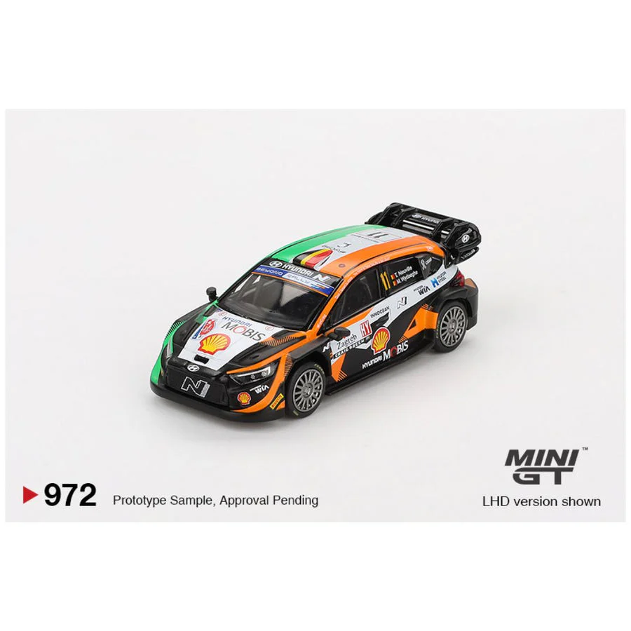 Mini GT #972: Hyundai i20 N Rally1 #11 2023 Rally Croatia Power Stage Winner 1:64 Scale - Image 2