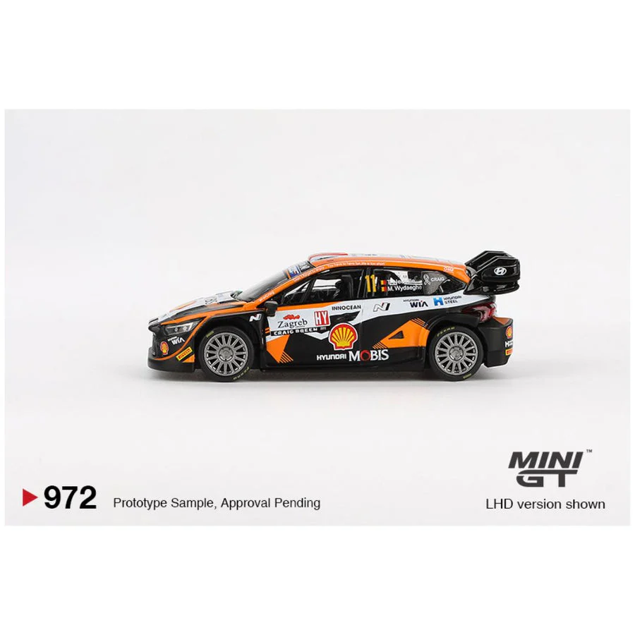 Mini GT #972: Hyundai i20 N Rally1 #11 2023 Rally Croatia Power Stage Winner 1:64 Scale - Image 3