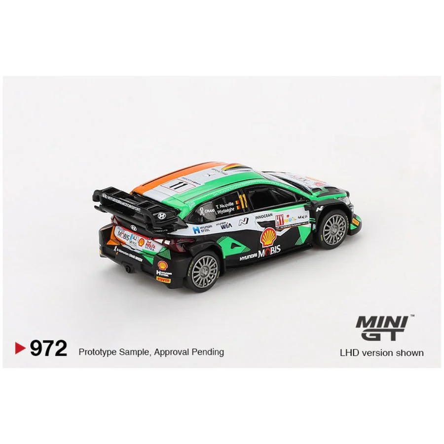 Mini GT #972: Hyundai i20 N Rally1 #11 2023 Rally Croatia Power Stage Winner 1:64 Scale - Image 4
