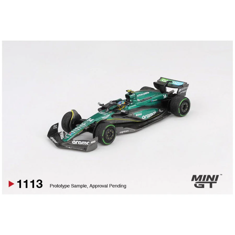 Mini GT Aston Martin AMR24 #14 2024 F1 Canadian GP Fernando Alonso (No.1113) 1:64 Scale - Image 4