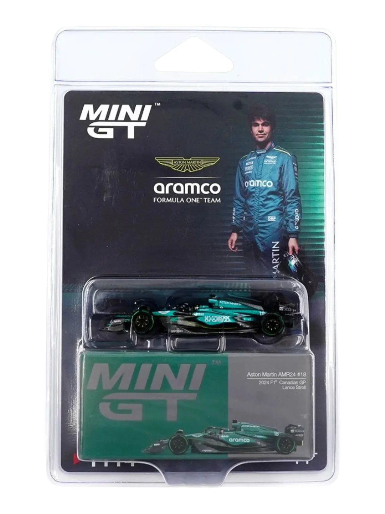 Mini GT Aston Martin AMR24 #18 2024 F1 Canadian GP Lance Stroll (No.1114) 1:64 Scale - Image 2