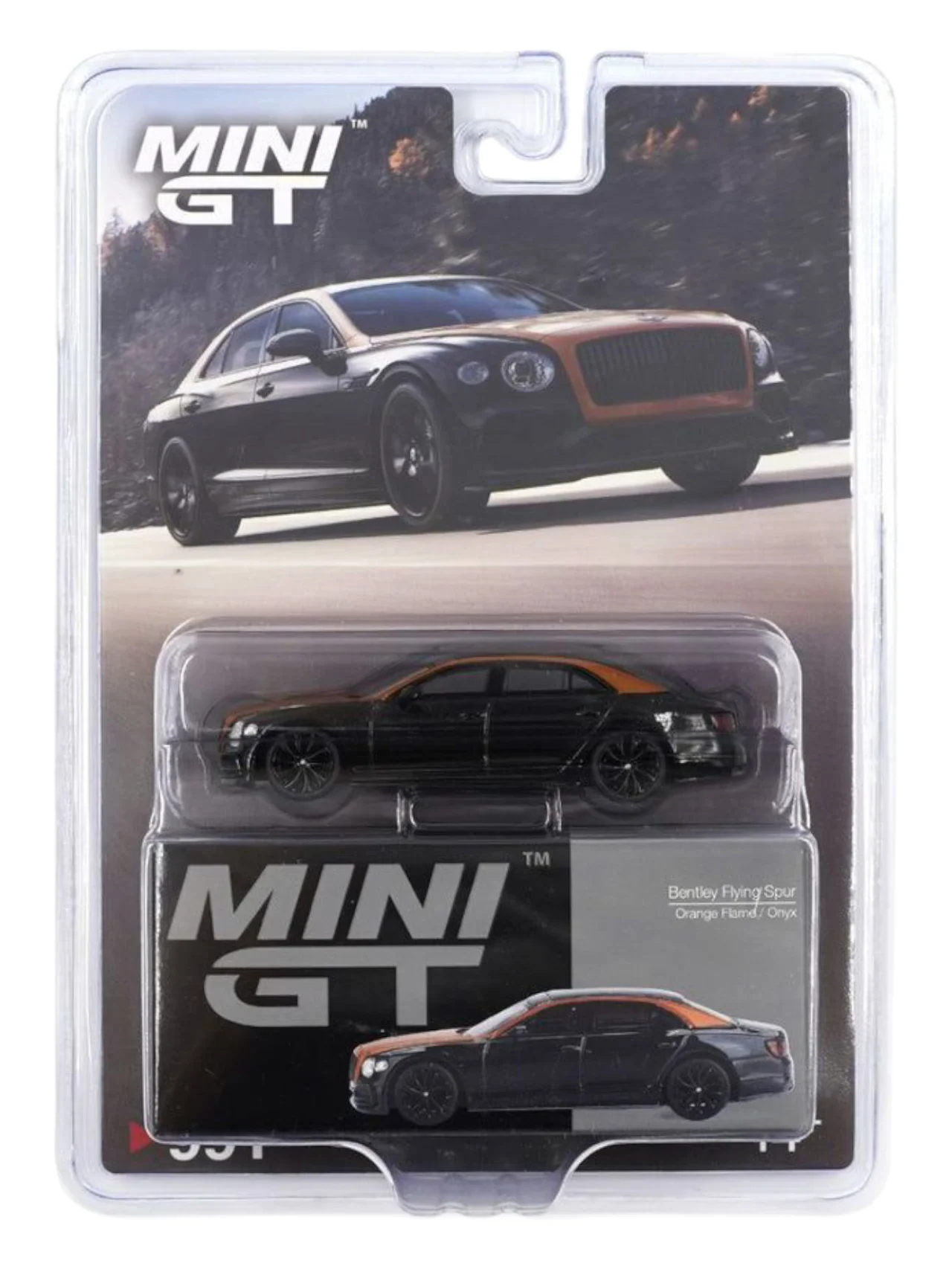 Mini GT Bentley Flying Spur (Orange Flame/Onyx) Code-991 1:64 Scale - Image 5