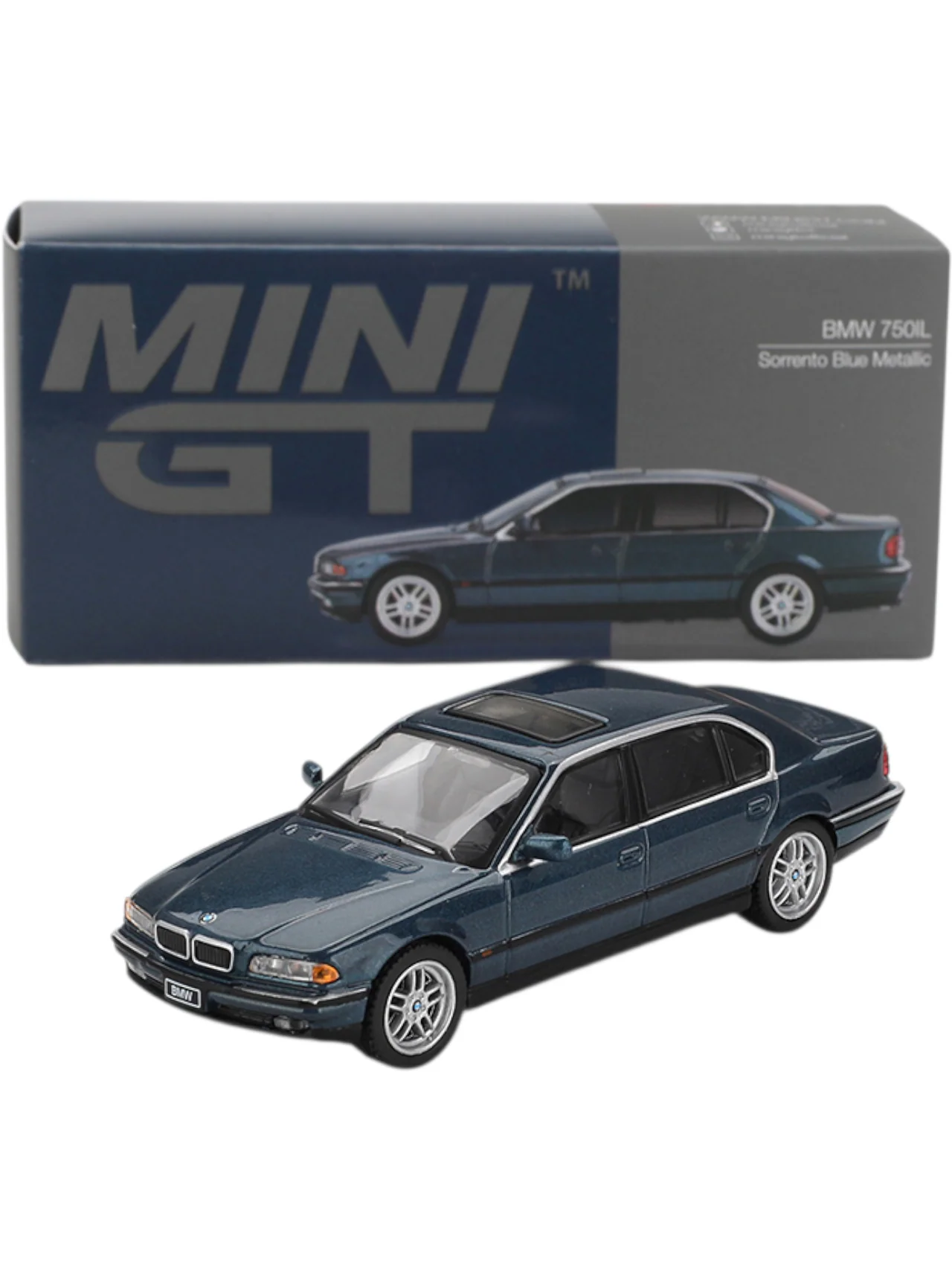 Mini GT BMW 750IL Sorrento Blue Metallic Code-894 1/64 Diecast