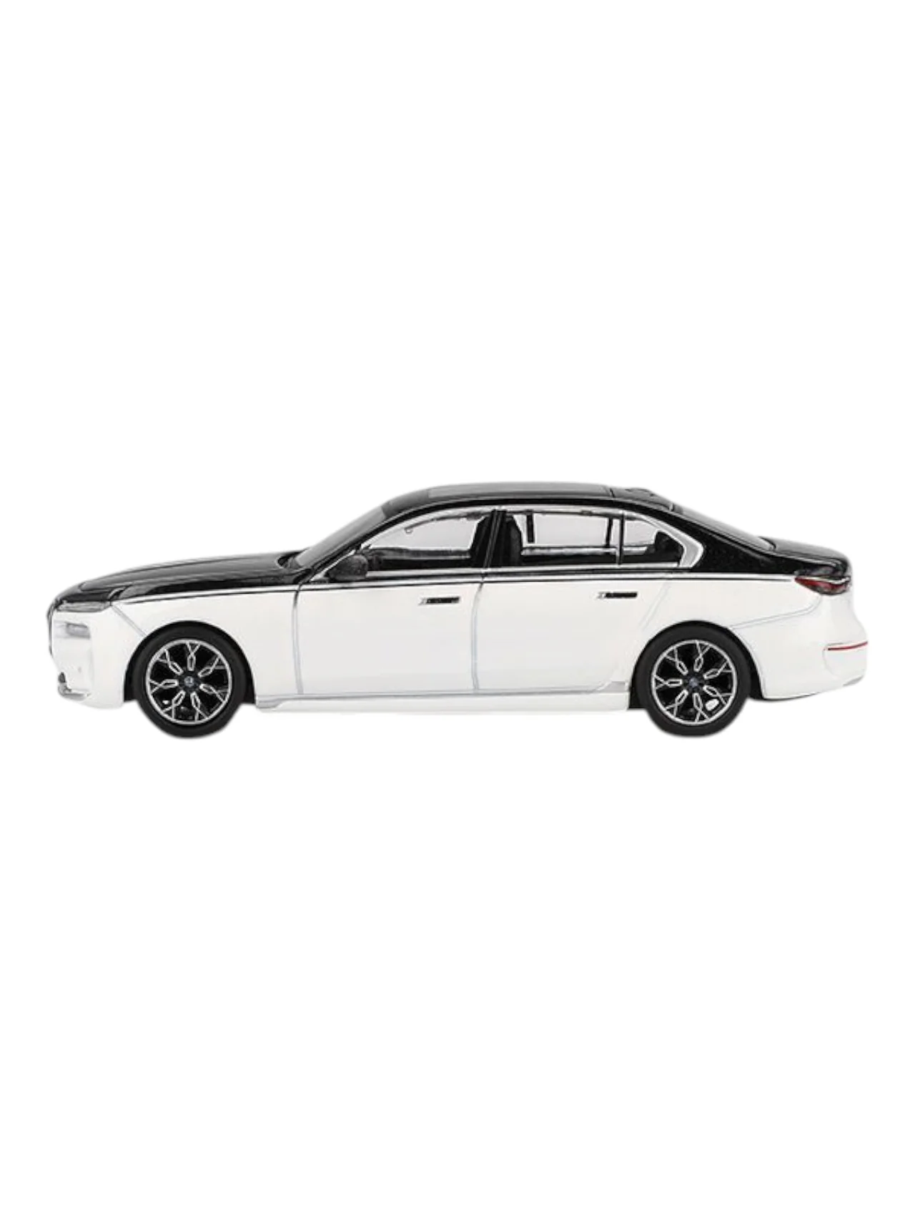 Mini GT BMW i7 xDrive60 (Alpine White/Black Sapphire) 1:64 Scale - Image 3