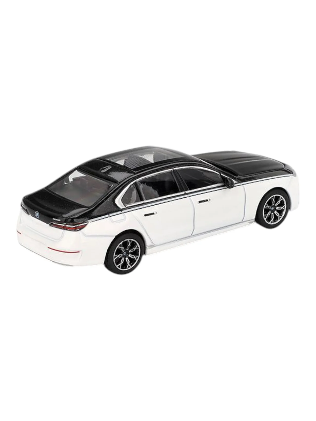 Mini GT BMW i7 xDrive60 (Alpine White/Black Sapphire) 1:64 Scale - Image 4