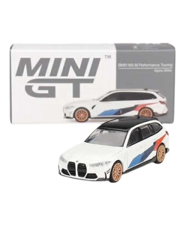 Mini GT BMW M3 M Performance Touring Alpine White 1:64 scale