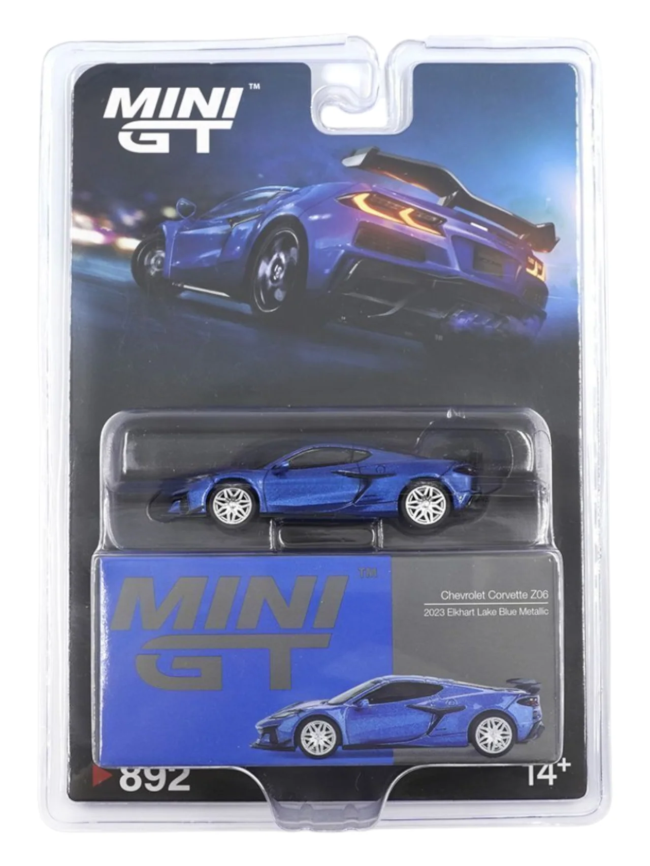 Mini GT Chevrolet Corvette Z06 (2023 Elkhart Lake Blue Metallic) Code-892 1:64 Scale - Image 5