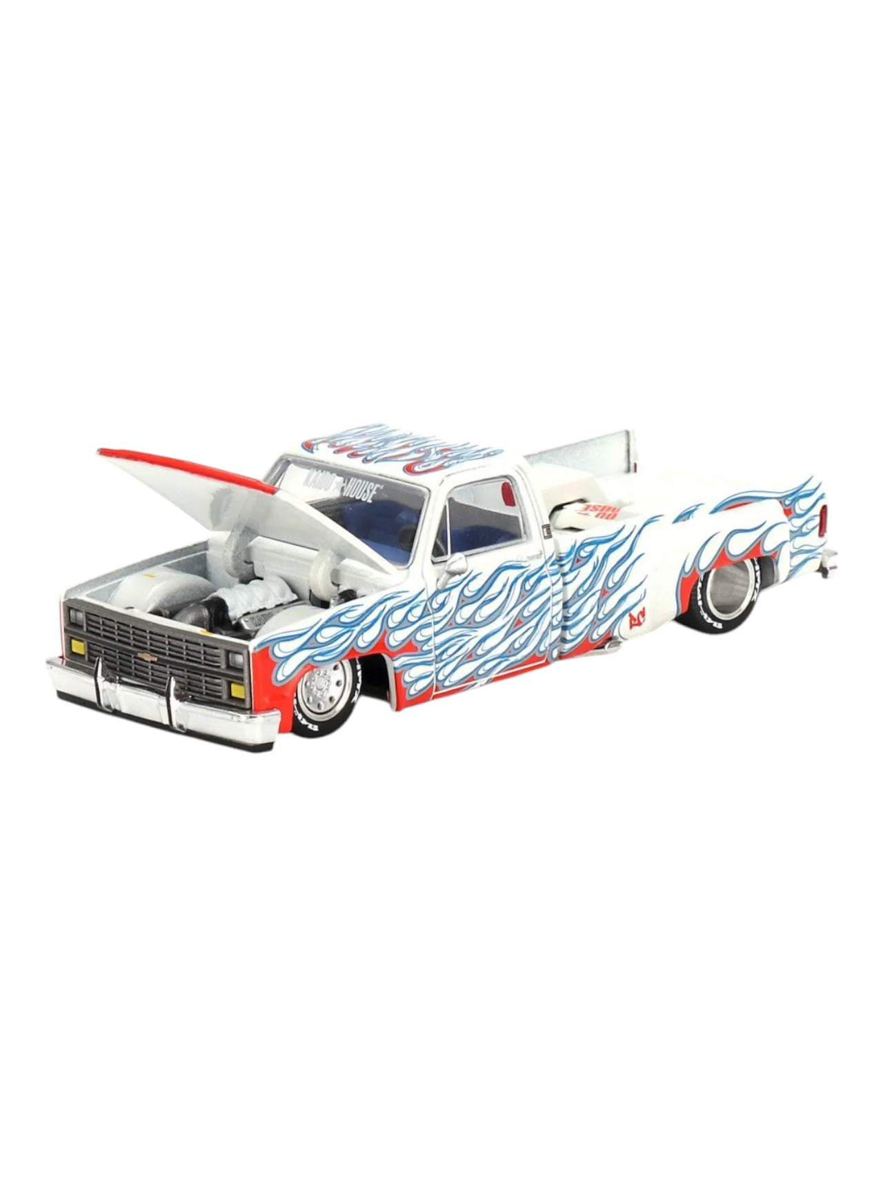 Mini GT Kaido House 157 Chevrolet Silverado Dually On Fire V2 1:64 Scale - Image 2