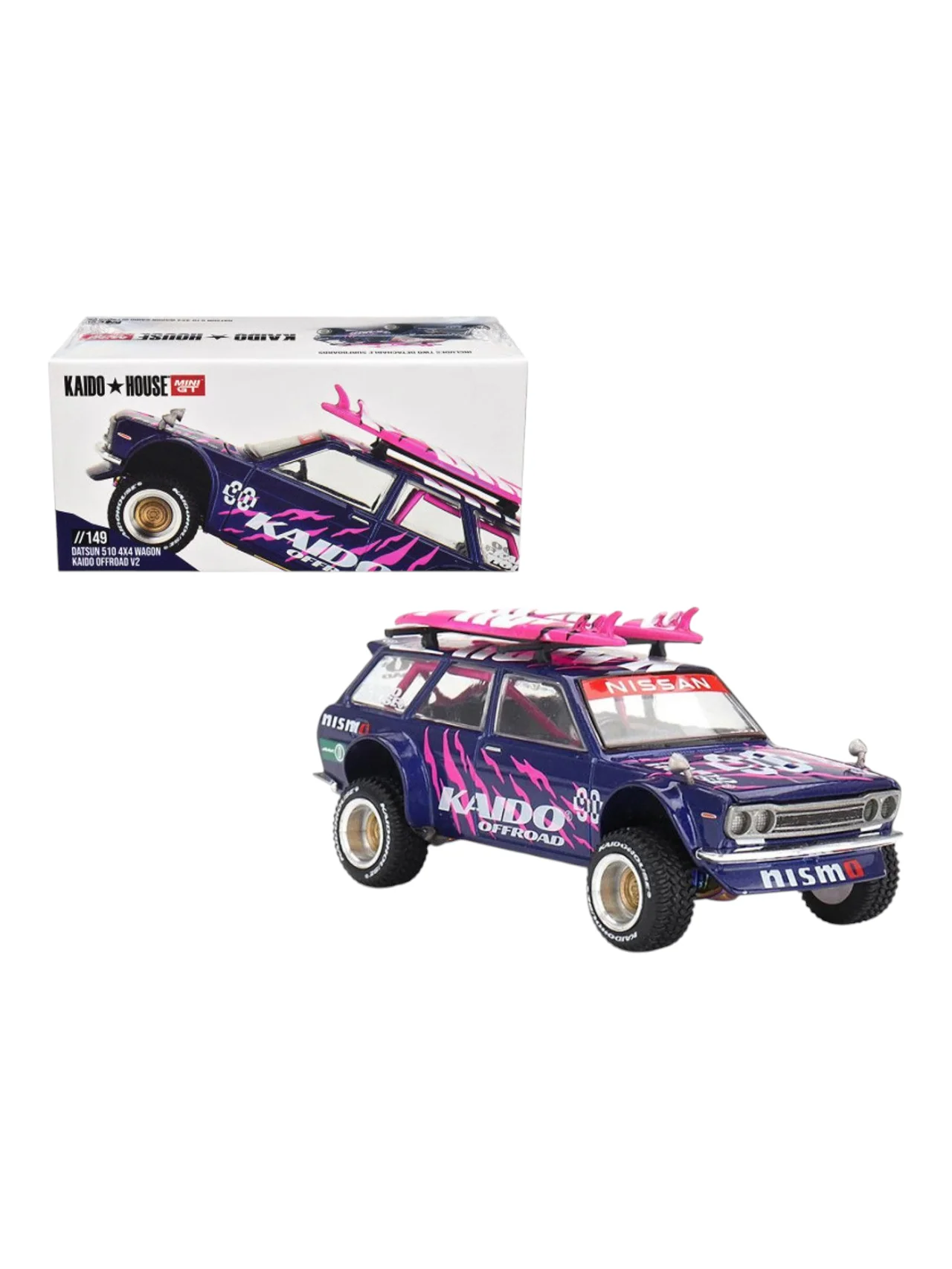 Mini GT Kaido House Datsun 510 4x4 Wagon Kaido Offroad V2 149 1:64 Scale