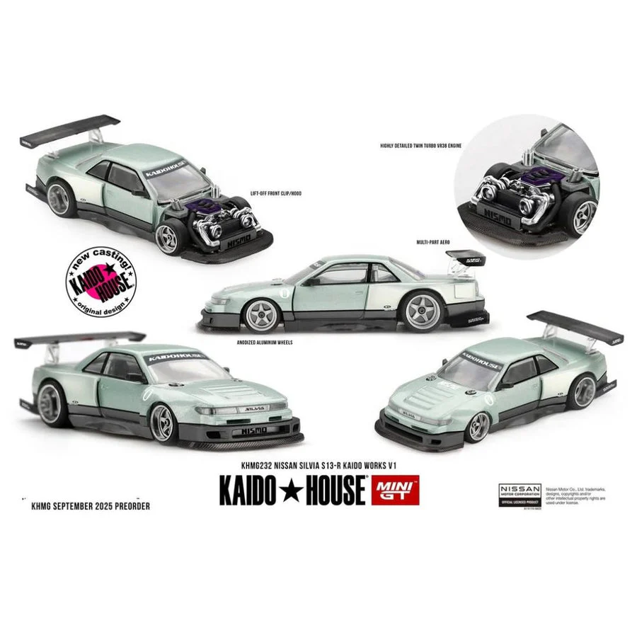Mini GT Kaido House #232 Nissan Silvia S13-R Kaido Works V1 1:64 Scale - Image 2