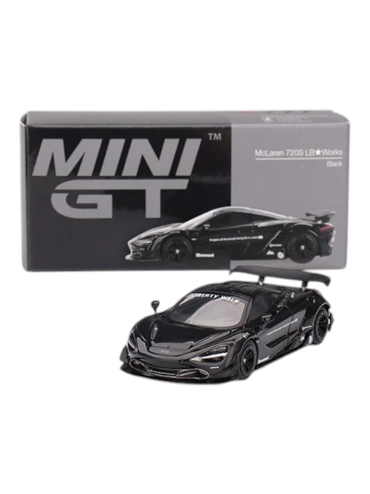Mini GT Mclaren 720S LB Works (Black) Code-777 1:64 Scale