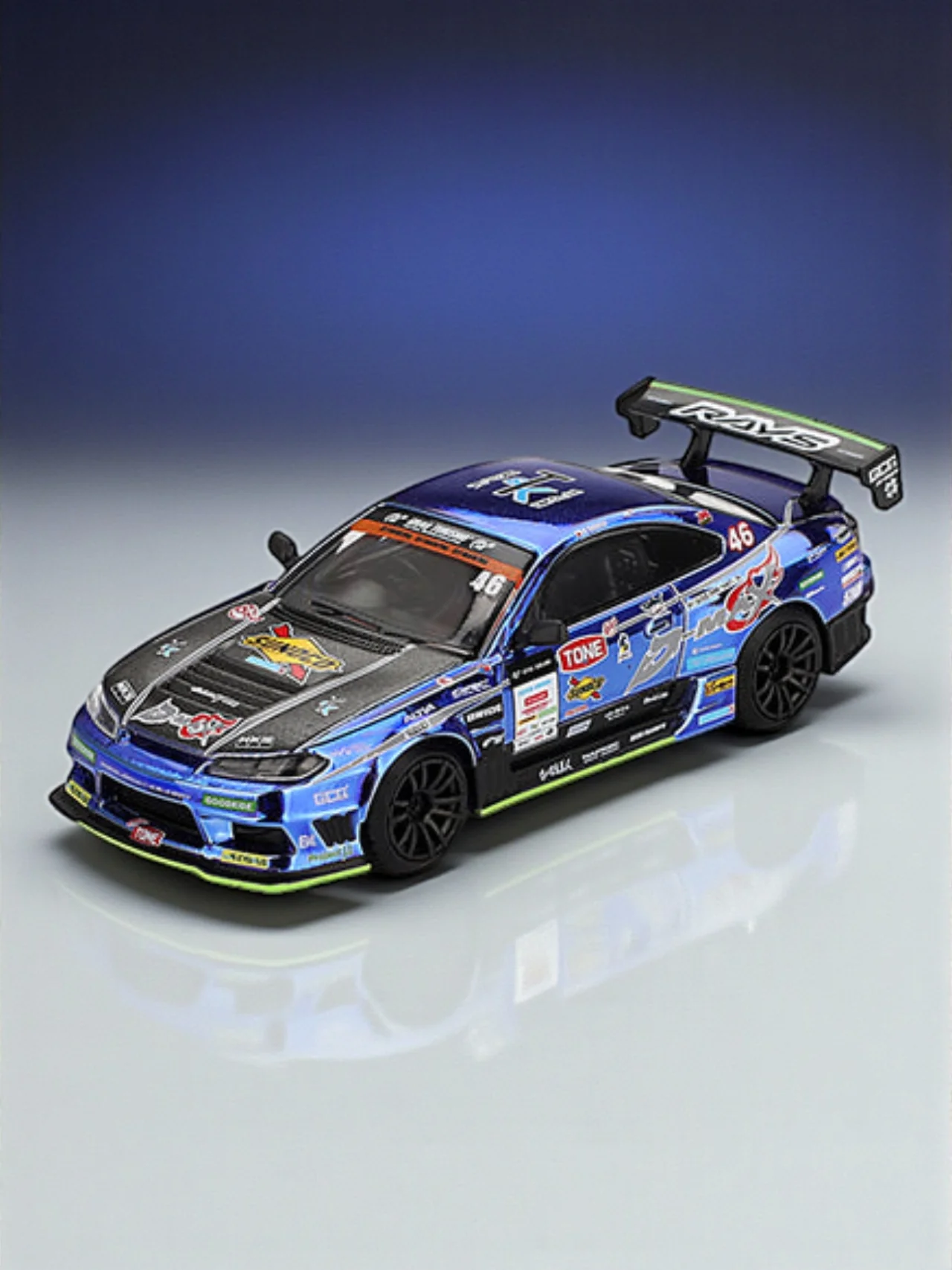 Mini GT Nissan Silvia (S15) D-Max #46 D-Max Racing 2023 D1 Grand Prix (Code-857) 1:64 Scale - Image 3