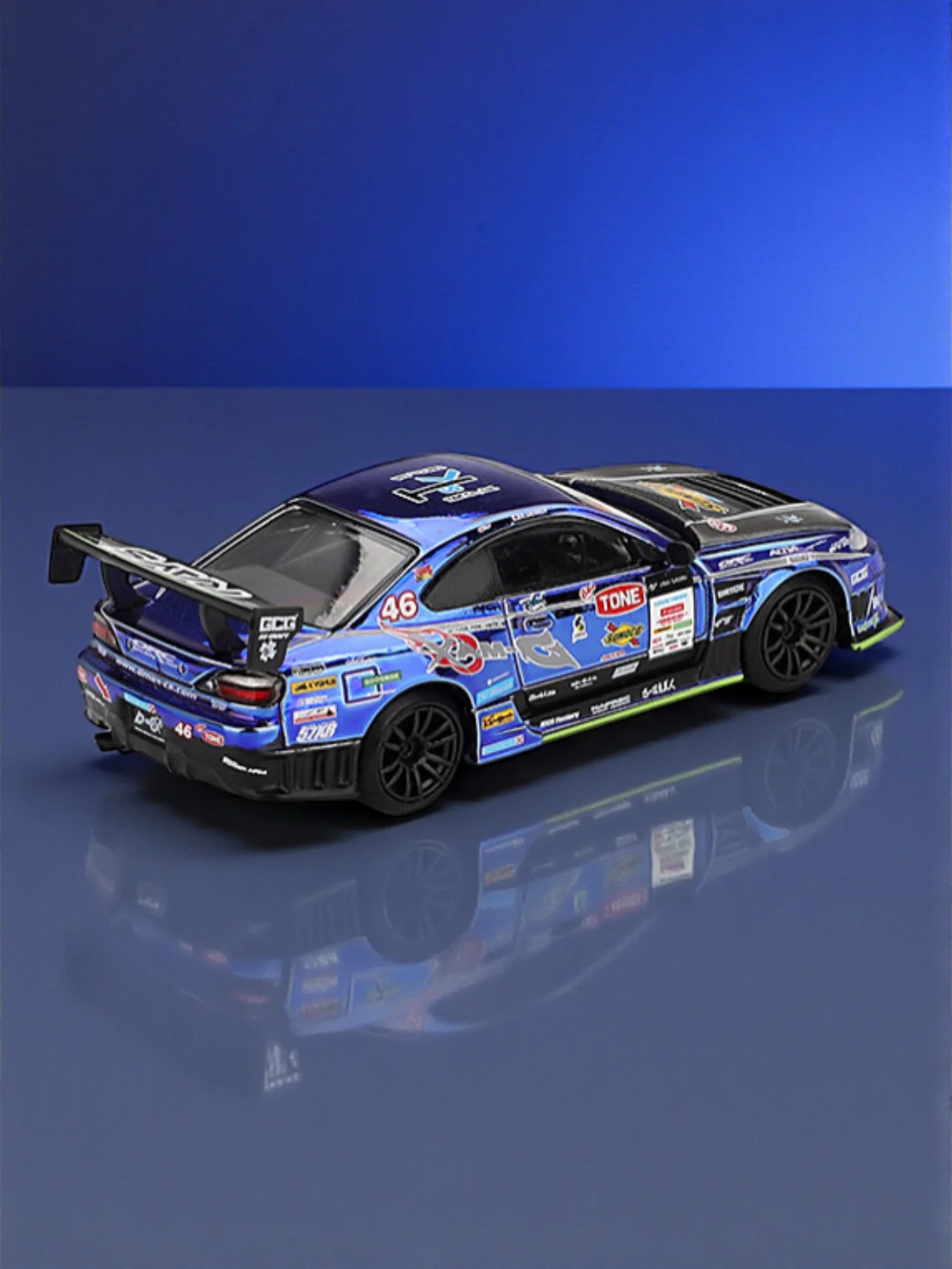 Mini GT Nissan Silvia (S15) D-Max #46 D-Max Racing 2023 D1 Grand Prix (Code-857) 1:64 Scale - Image 4