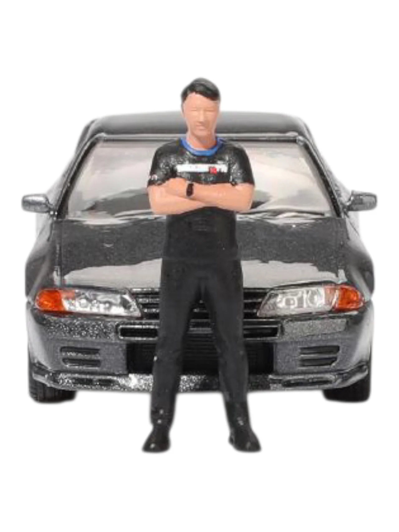 Mini GT Nissan Skyline GT-R (R32) Gunmetal W/ Matsuda Figure Code-869 1:64 Scale - Image 4