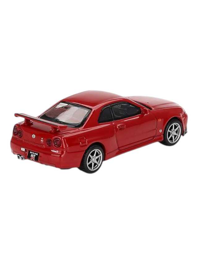 Mini GT nissan skyline GT-R (R34) V-Spec active red 1:64 scale - Image 2