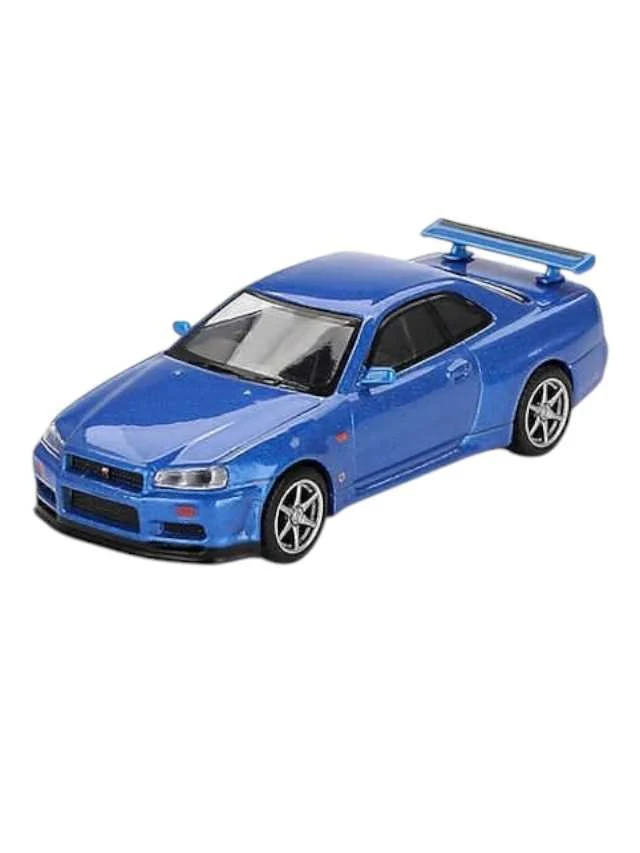 Mini GT Nissan Skyline GT-R (R34) V-Spec Bayside Blue - Image 2