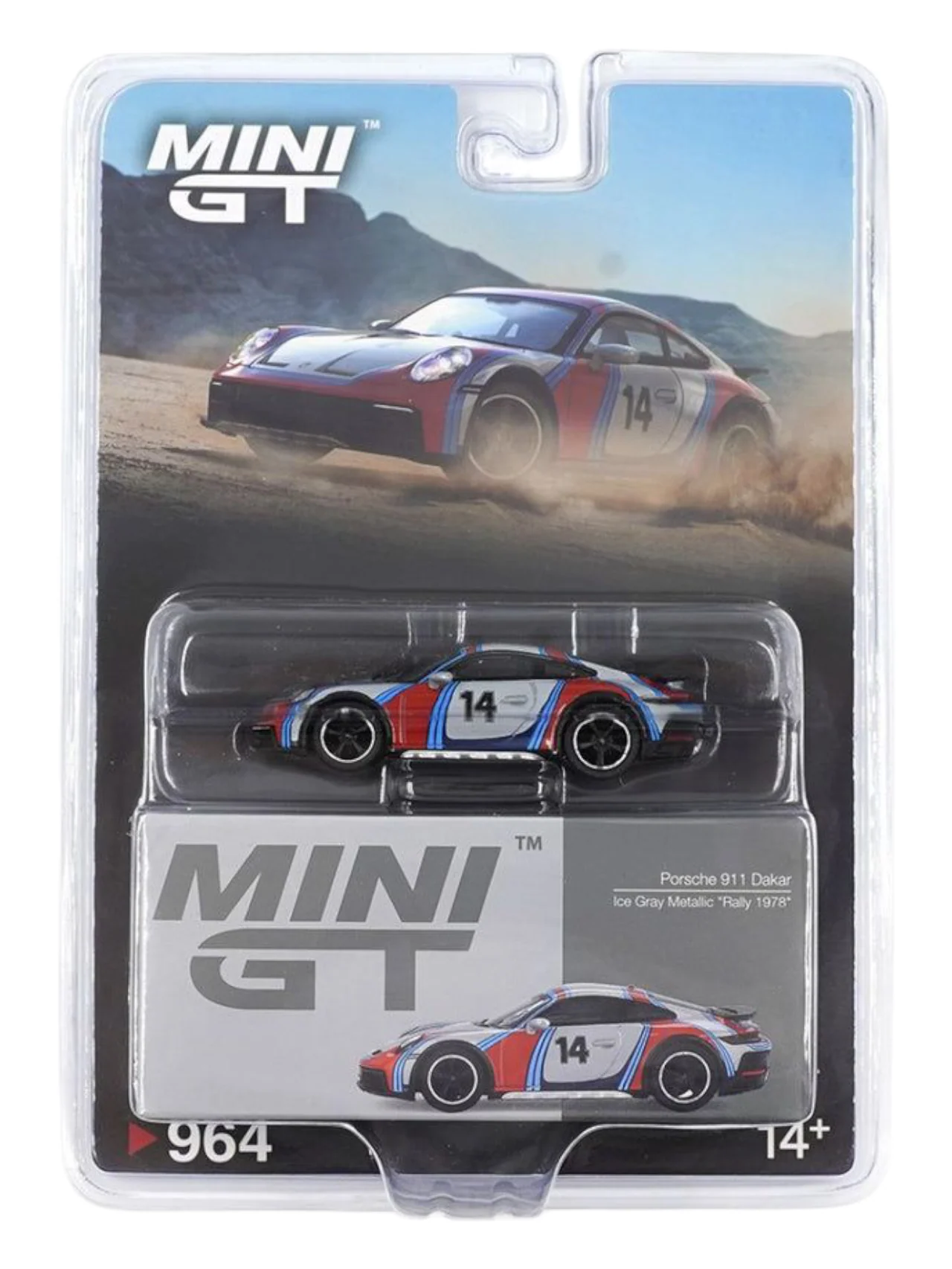 Mini GT Porsche 911 Dakar (Ice Gray Metallic "Rally 1978") Code-964 1:64 Scale - Image 5