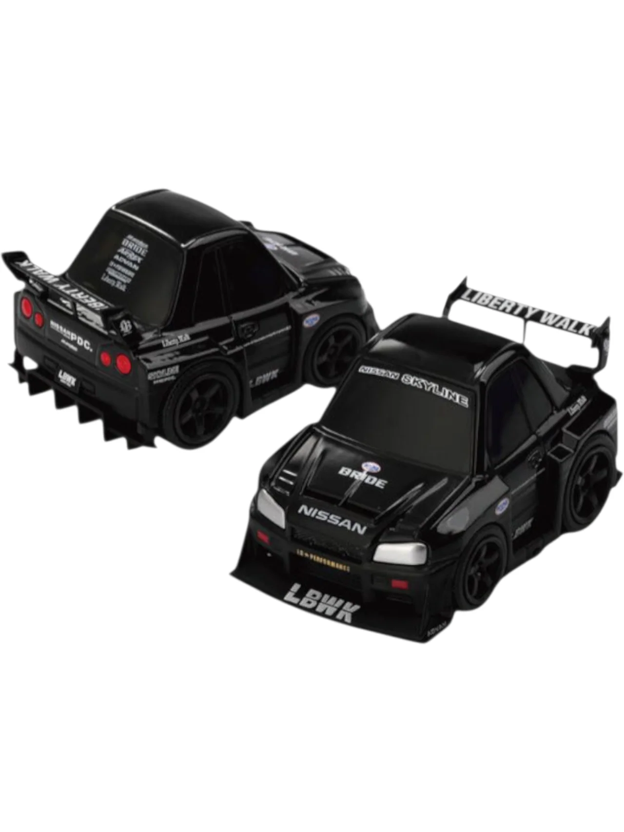 MINI GT QUBE CARZ NISSAN SKYLINE GT-R (R34) LB-ER34 SUPER SILHOUETTE SKYLINE BLACK 1:64 SCALE - Image 2