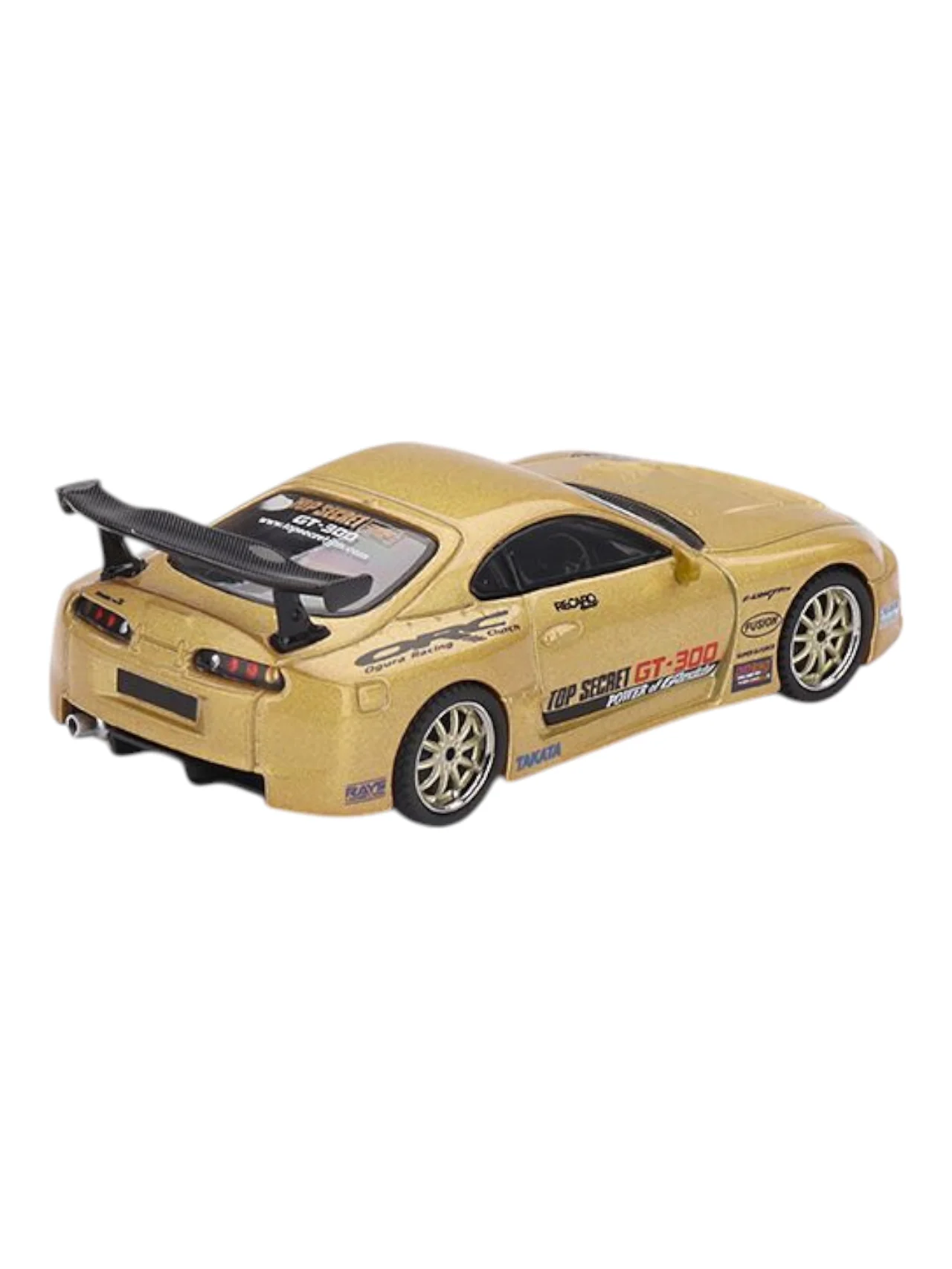 Mini GT Toyota Supra A80 (Top Secret GT-300 Top Secret Gold) 1:64 Scale - Image 3