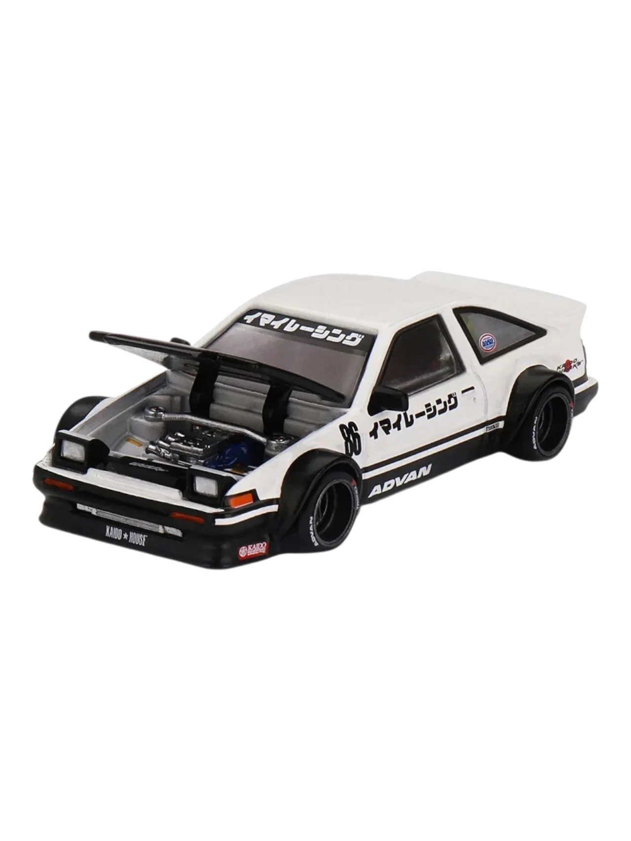 Mini GT x Kaido House 1:64 Toyota AE86 Sprinter Trueno Kaido Street White #180 - Image 4