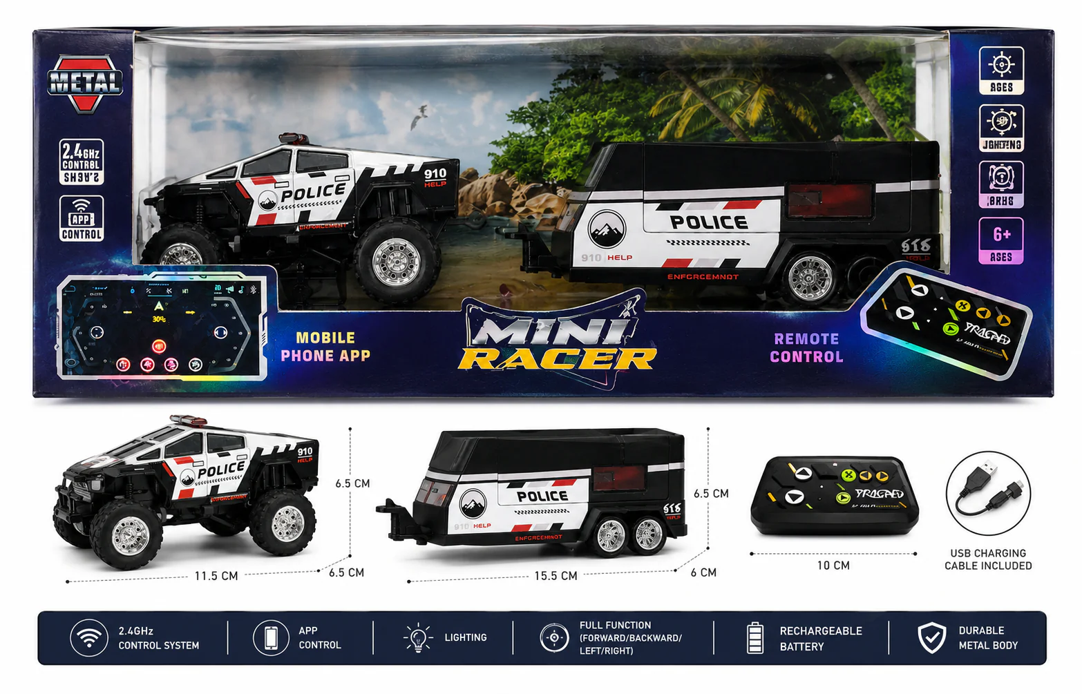 Mini R/C Car ( Remote control) Speed-Regulating Alloy Model Car 1:64 Scale - Image 4